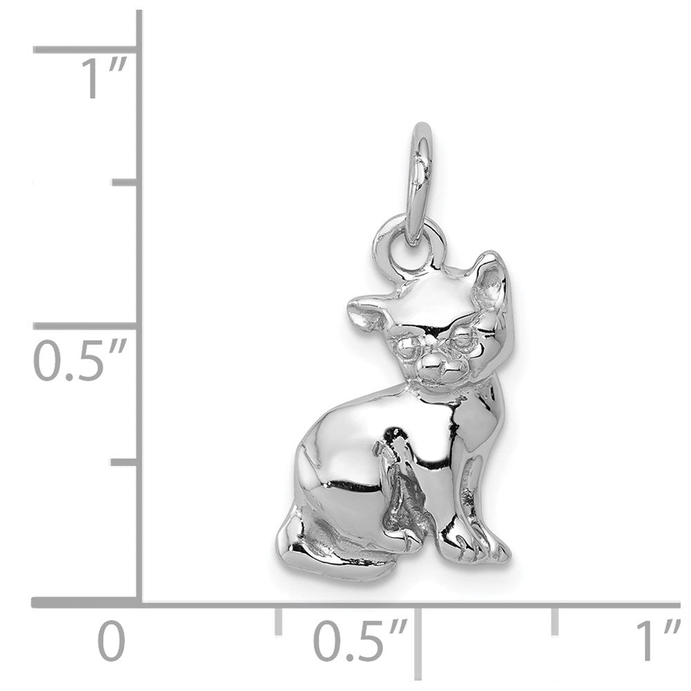 Katzencharm aus 14 Karat Weißgold