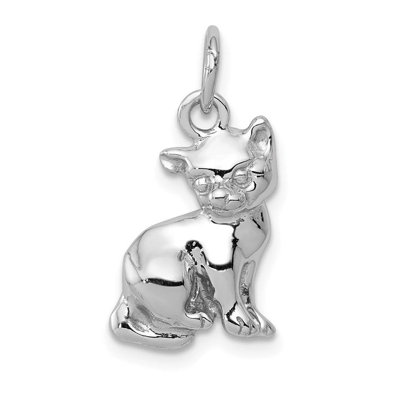 Katzencharm aus 14 Karat Weißgold