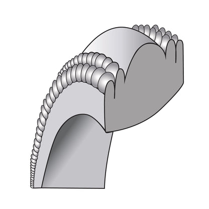 Sterlingsilber 8mm Komfort-Passform Doppelt Milgrain Größe 8 Ring