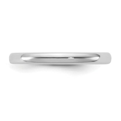 14K Weißgold 2,5 mm Europäischer Komfort-Fit-Ring