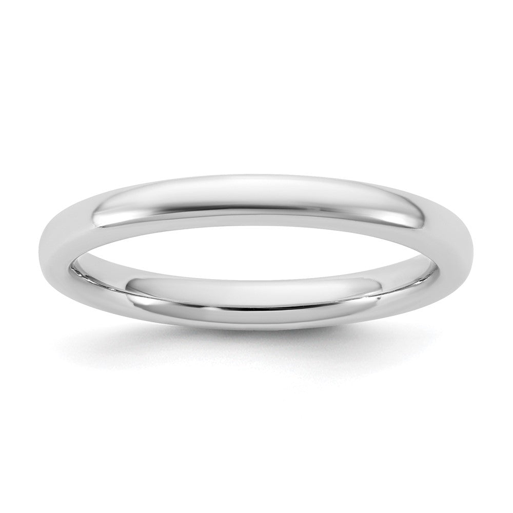 14K Weißgold 2,5 mm Europäischer Komfort-Fit-Ring