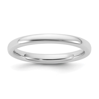 14K Weißgold 2,5 mm Europäischer Komfort-Fit-Ring