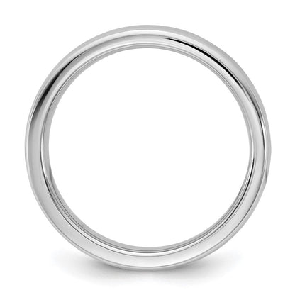 14K Weißgold 4 mm Europäischer Komfortsitz Ehering