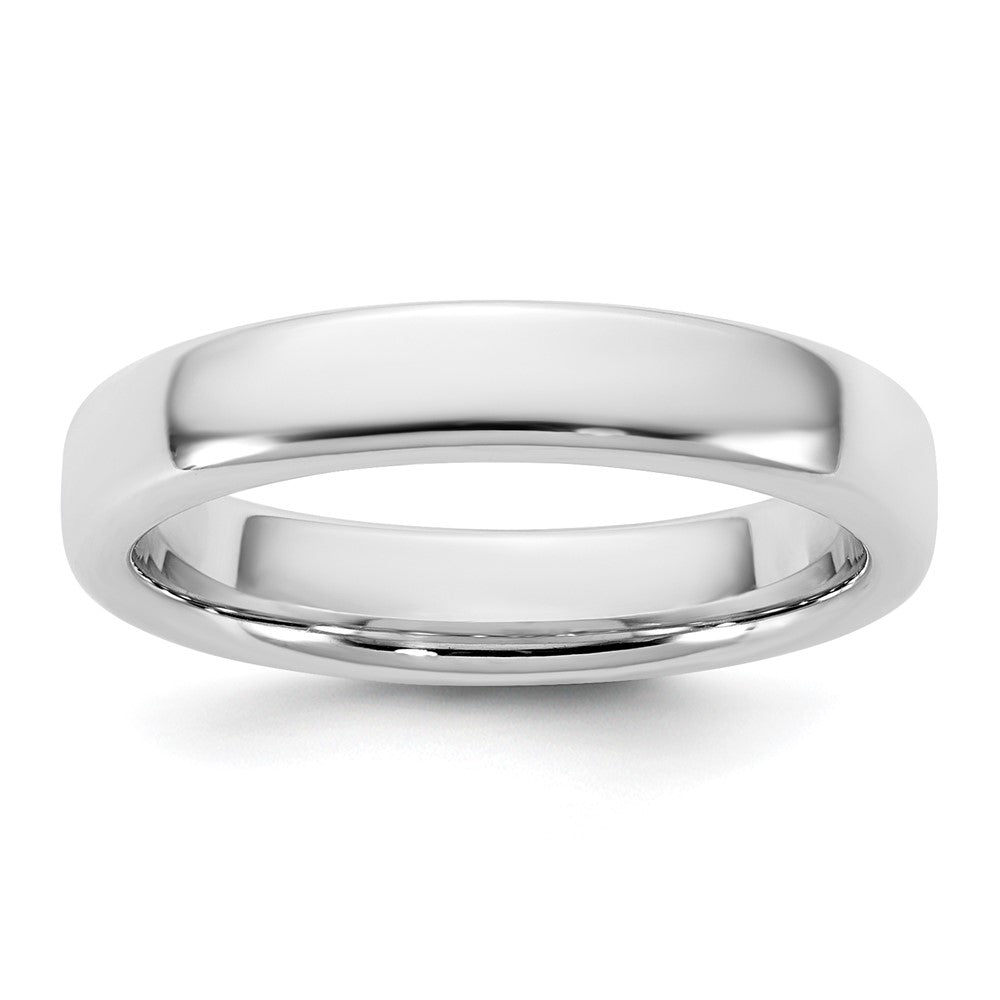 14K Weißgold 4 mm Europäischer Komfortsitz Ehering