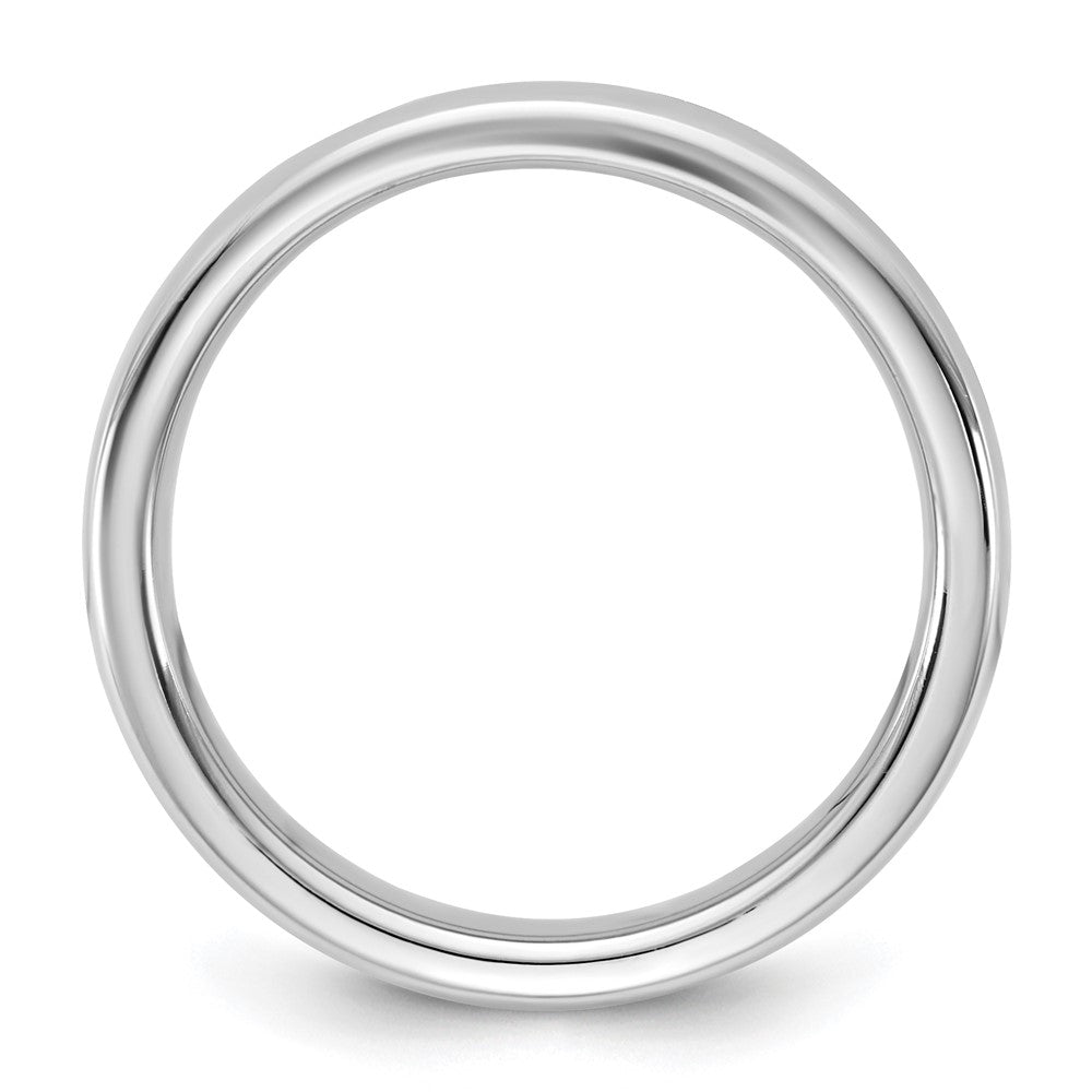 14K Weißgold 4,5mm Europäischer Komfort-Fit-Ring