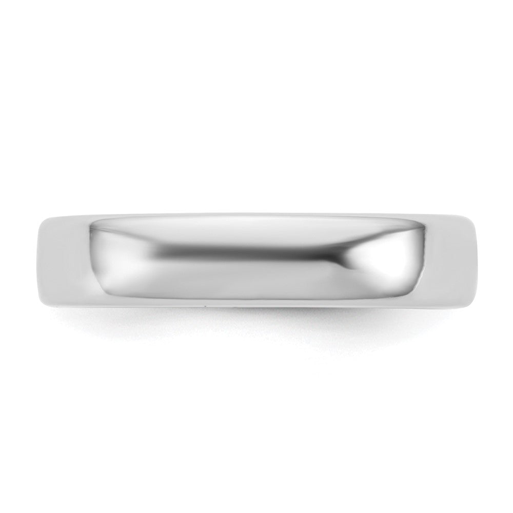 14K Weißgold 4,5mm Europäischer Komfort-Fit-Ring