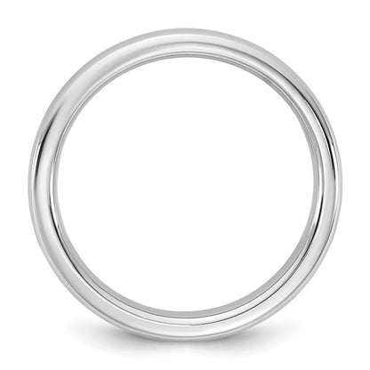 14K Weißgold 5 mm Europäischer Komfort-Fit Ring