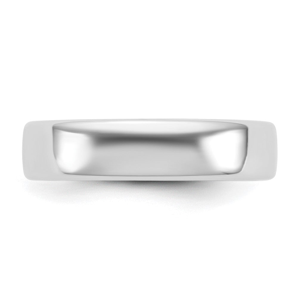 14K Weißgold 5 mm Europäischer Komfort-Fit Ring