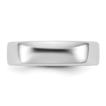 14K Weißgold 5,5 mm Europäischer Ehering mit Komfort-Passform