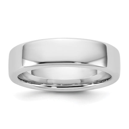 14K Weißgold 5,5mm Europäischer Komfortpassform-Ehering