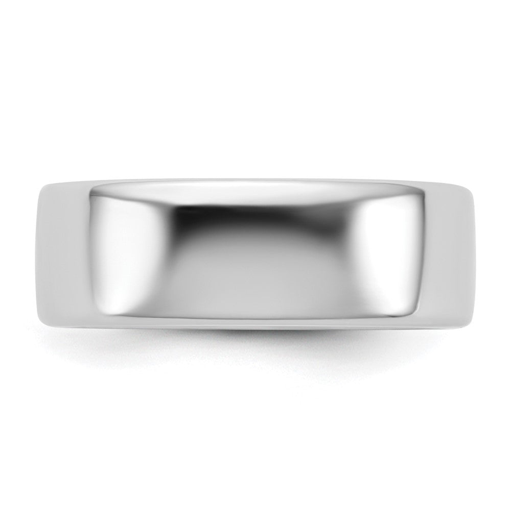 14K Weißgold 7mm Europäischer Komfort-Fit Ehering