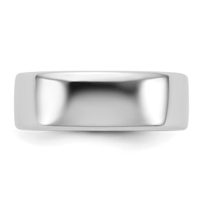 14K Weißgold 7mm Europäischer Komfort-Fit Ehering