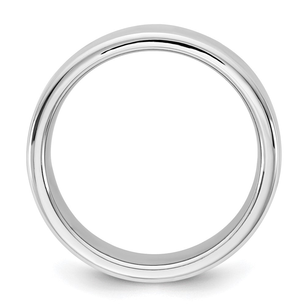 14K Weißgold 8mm Europäischer Komfortpassung Ehering