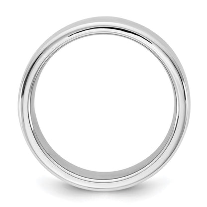 14K Weißgold 8mm Europäischer Komfortpassung Ehering