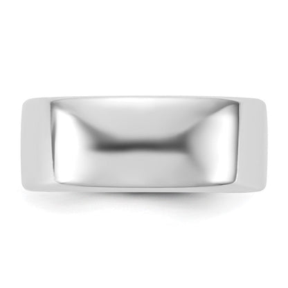 14K Weißgold 8mm Europäischer Komfortpassung Ehering