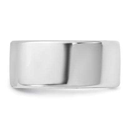 14K Weißgold 9mm Ehering mit europäischer Komfortpassform