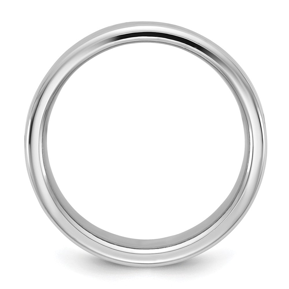 14K Weißgold 10 mm Ehering mit europäischer Komfortpassform