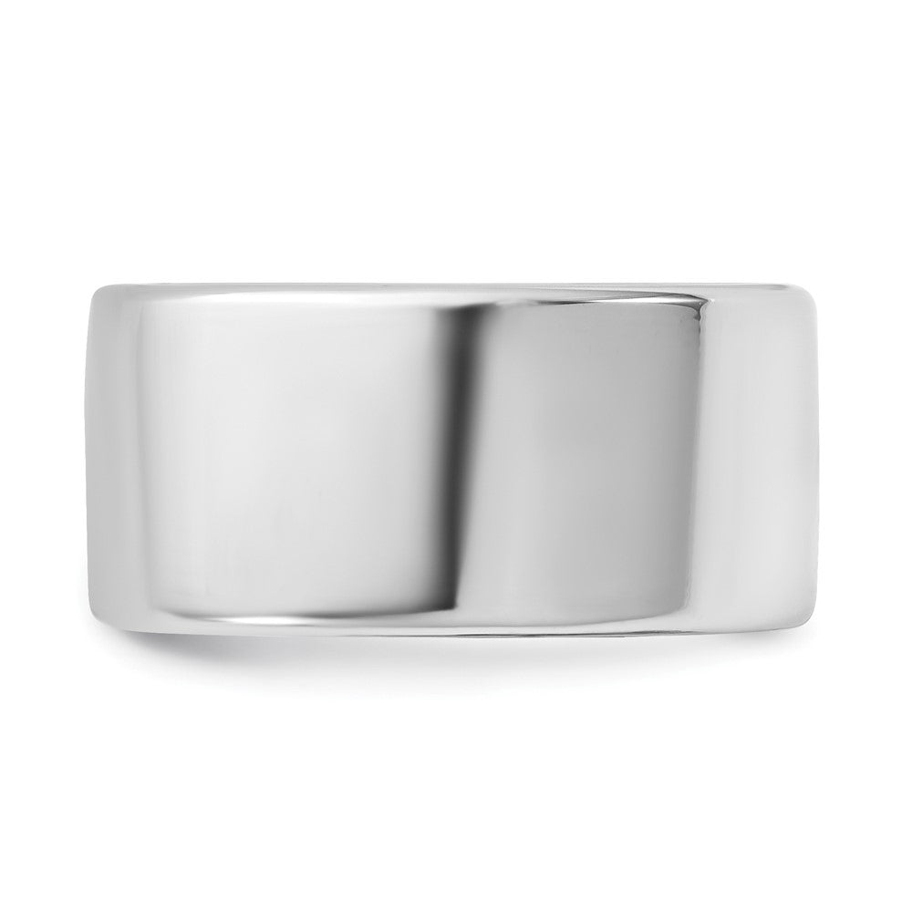14K Weißgold 10 mm Ehering mit europäischer Komfortpassform