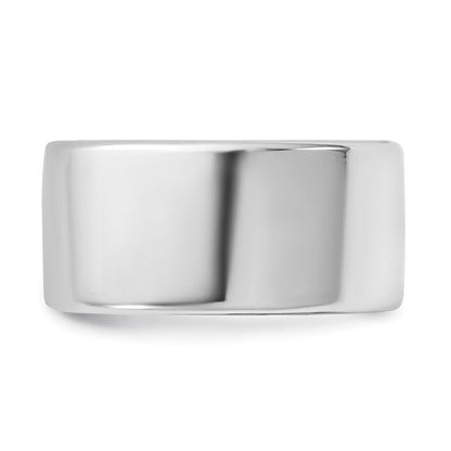 14K Weißgold 10 mm Ehering mit europäischer Komfortpassform