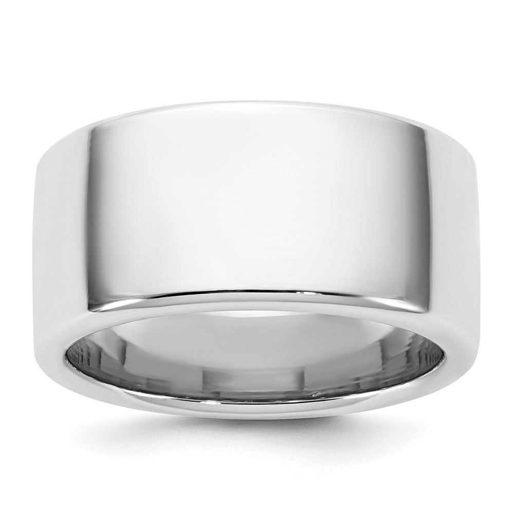 14K Weißgold 10 mm Ehering mit europäischer Komfortpassform