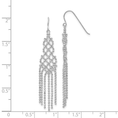 14K Weißgold Ohrringe mit Perlrand
