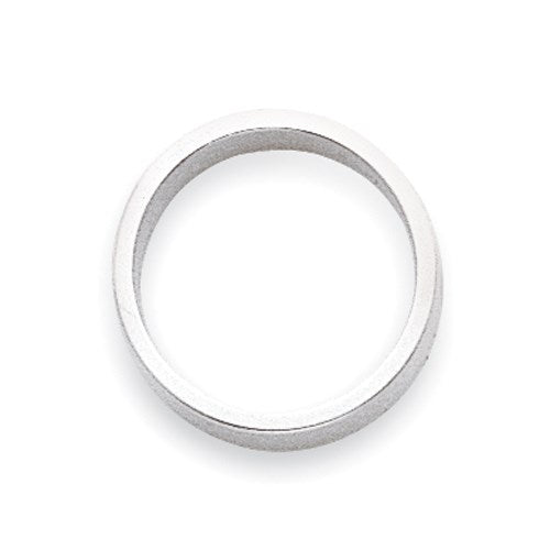 14K Weißgold 2 mm leichter, flacher Ehering