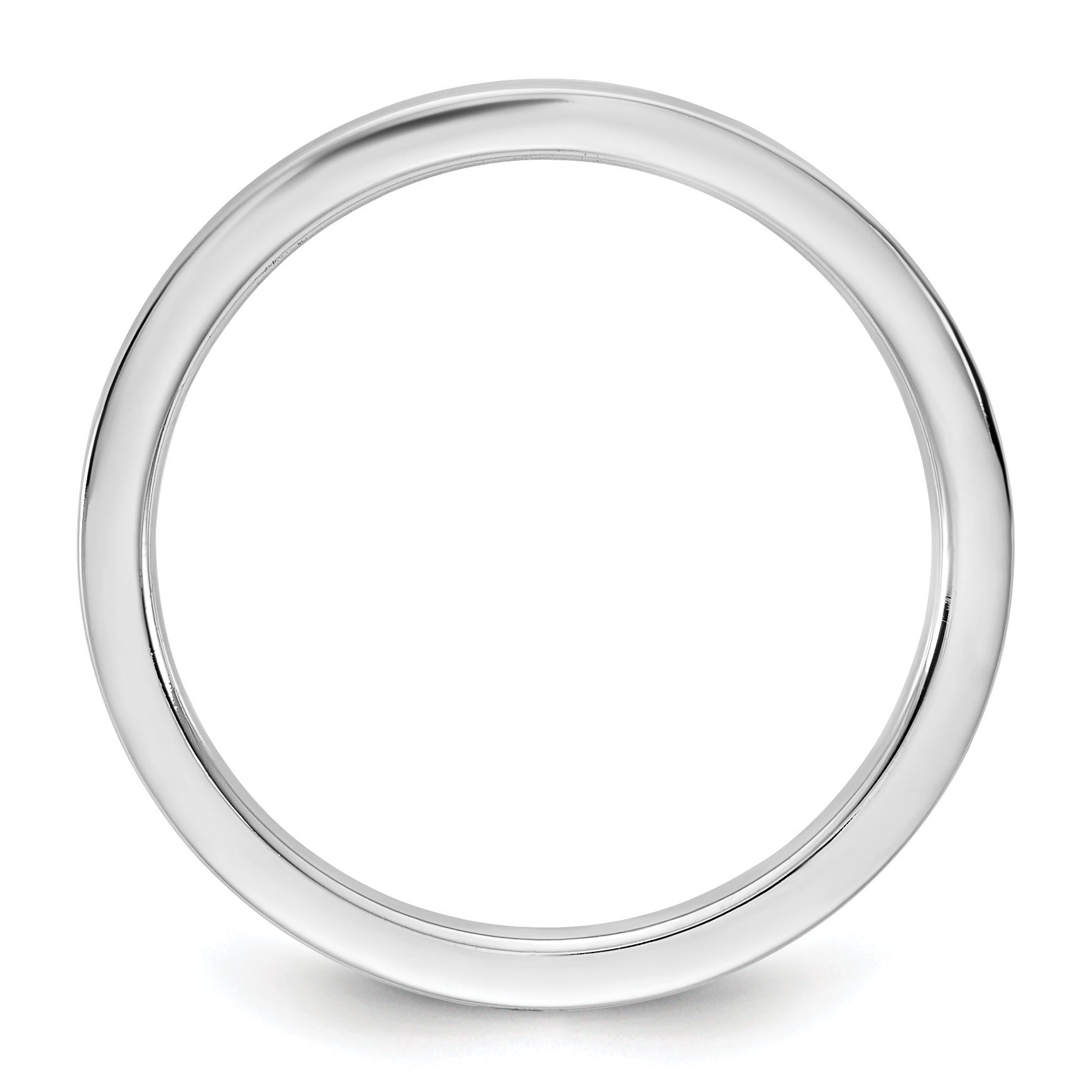 10K Weißgold 10Kw 1,5mm Standard Flacher Komfort-Fit-Ring Größe 10