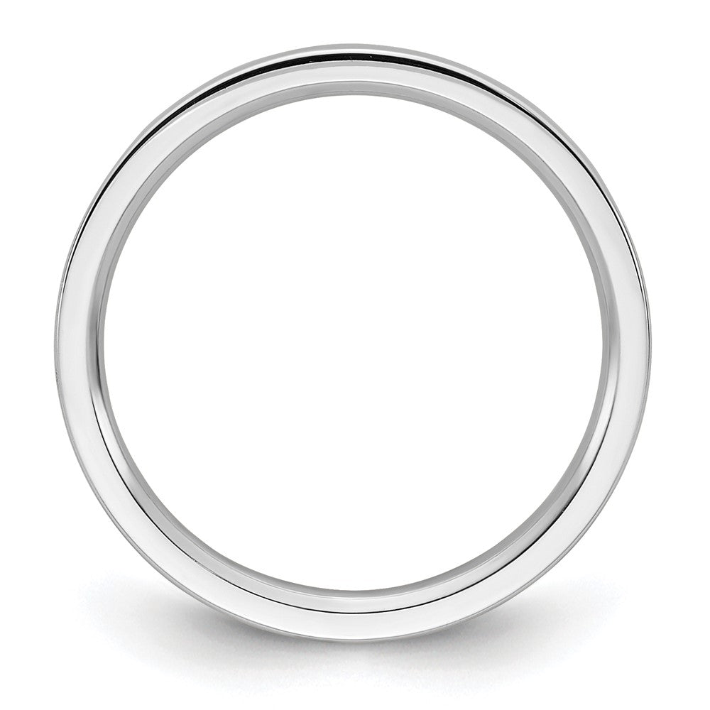 Ehering aus 10K Weißgold, 2 mm, Standardgewicht, flach, Komfort-Passform