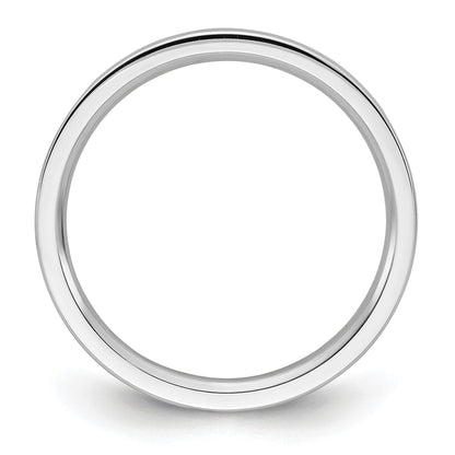 14K Weißgold 2 mm Standardgewicht Flacher Ehering mit Komfort-Passform