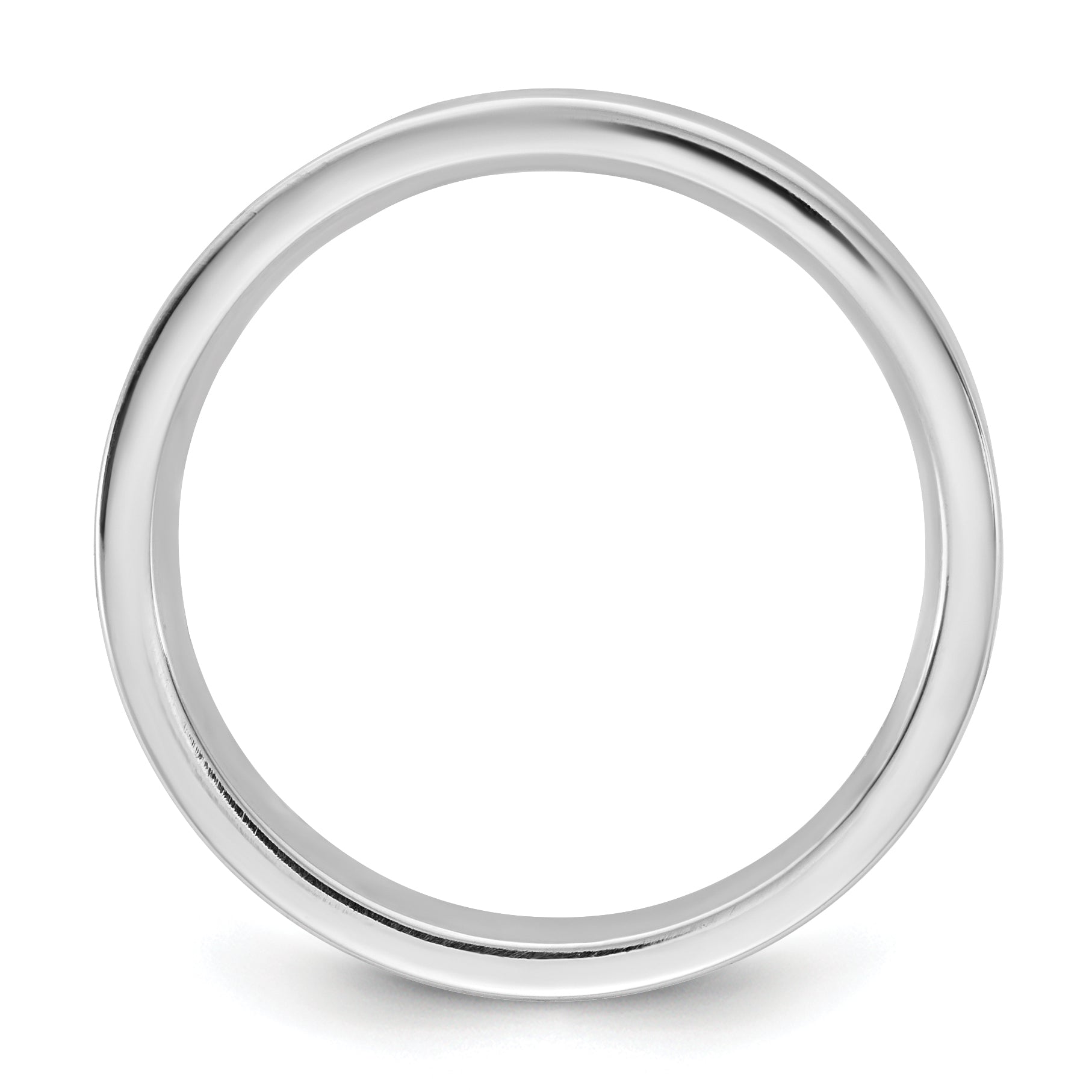 10K Weißgold 10Kw 3,5mm Standard Flacher Komfort-Fit Ring, Größe 12,5