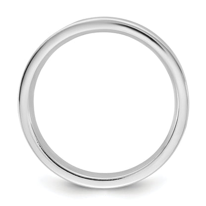 10K Weißgold 10Kw 3,5mm Standard Flacher Komfort-Fit Ring, Größe 12,5