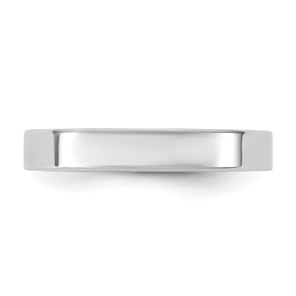 10K Weißgold 10Kw 3,5mm Standard Flacher Komfort-Fit Ring, Größe 12,5