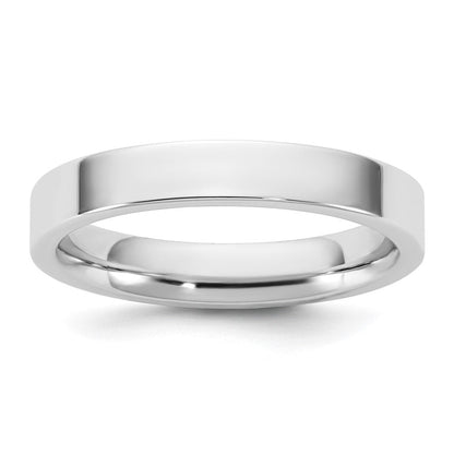 10K Weißgold 10Kw 3,5mm Standard Flach Komfort-Fit Ring, Größe 11,5