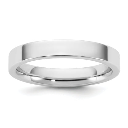 10K Weißgold 10Kw 3,5mm Standard Flacher Komfort-Fit Ring, Größe 12,5