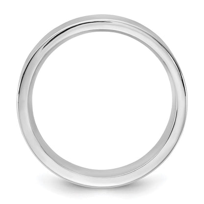 10K Weißgold 10Kw 5,5mm Standard Flacher Komfort-Fit-Ring Größe 10