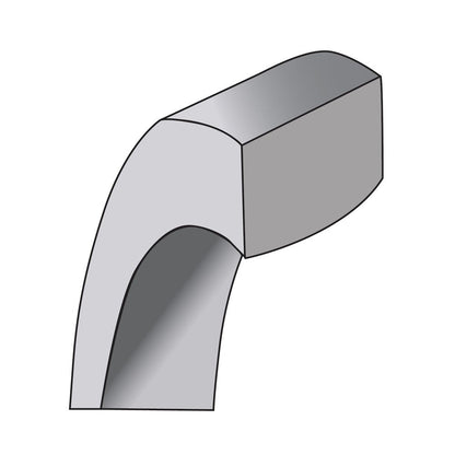 14K Weißgold 9mm Ehering mit flachem Standard-Komfortschliff