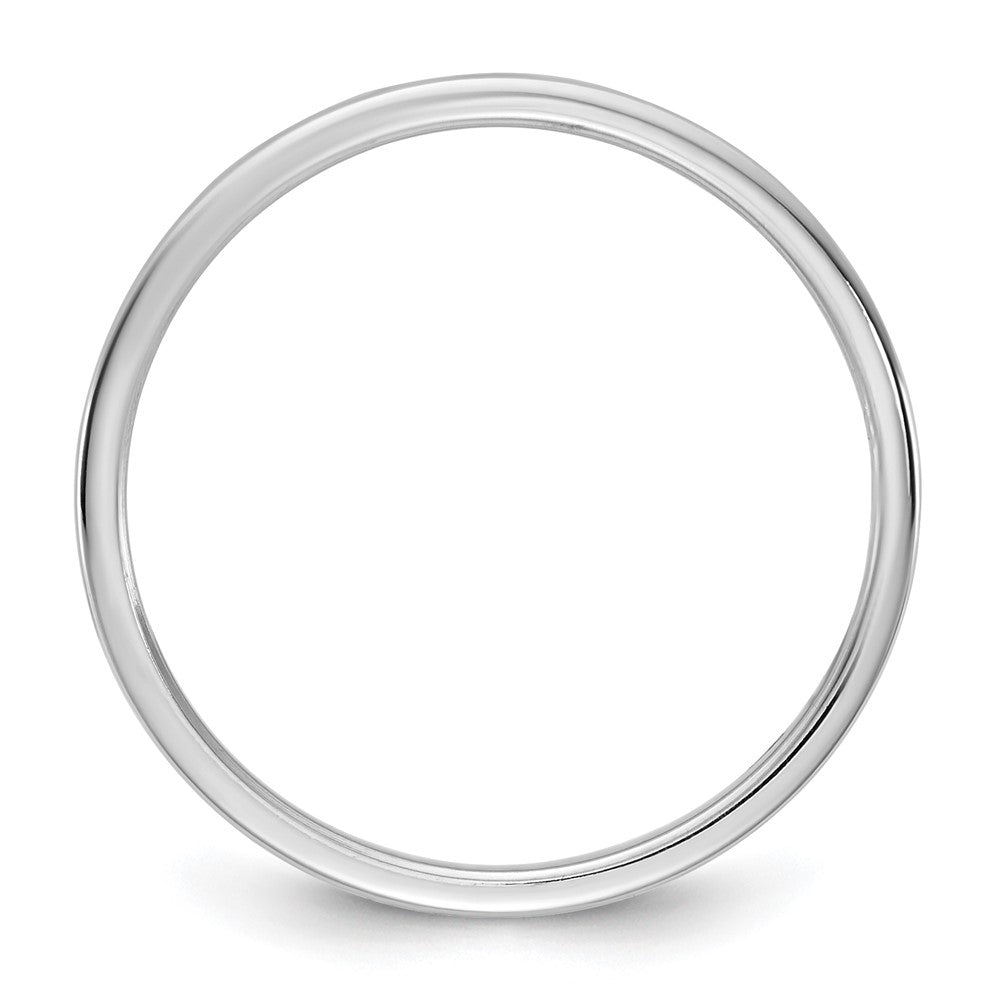 10K Weißgold 10Kw 1,5 mm Leichter Flacher Ring, Größe 4