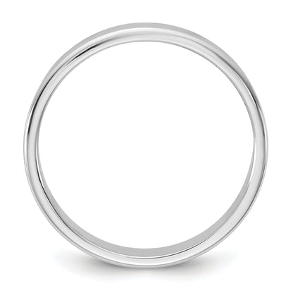 10K Weißgold 10Kw 3,5 mm leichter flacher Ring Größe 6,5