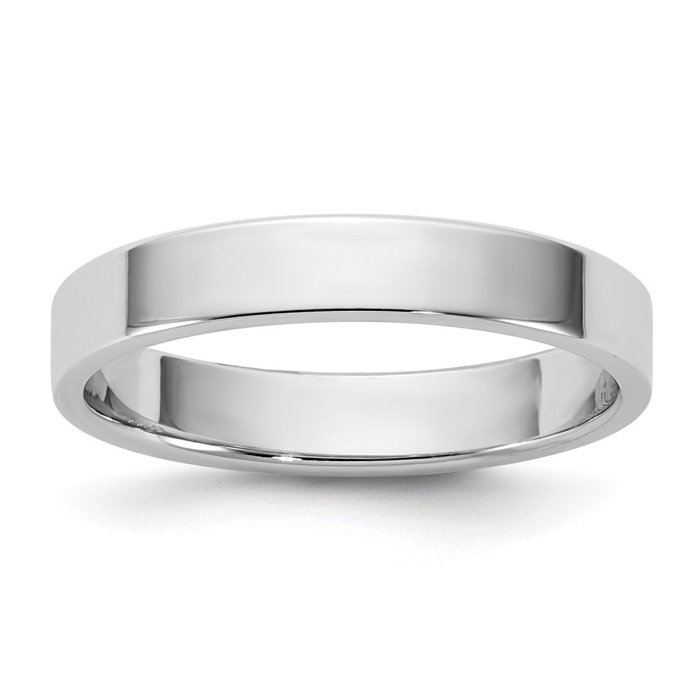 10K Weißgold 10Kw 3,5mm leichter flacher Ring, Größe 12