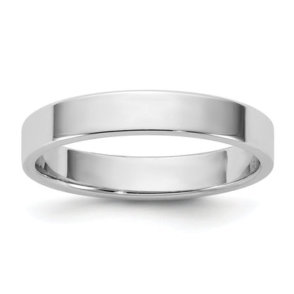 10K Weißgold 10Kw 3,5 mm leichter flacher Ring Größe 6,5