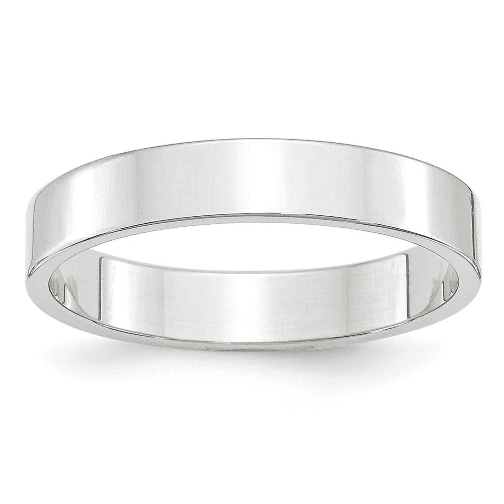 14K Weißgold 4 mm Leichter Flacher Ehering