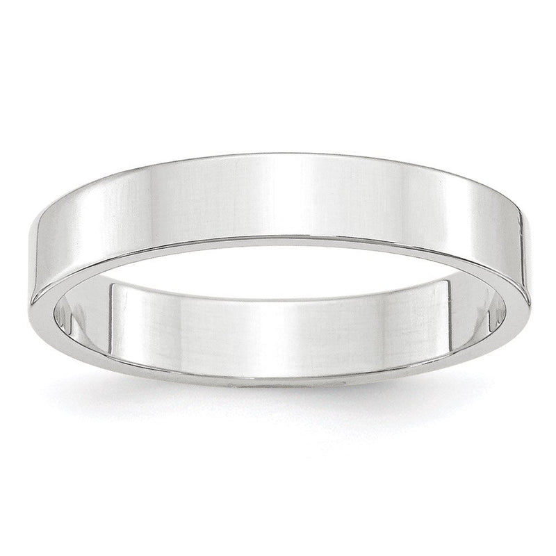 18K Weißgold 4mm Leicht Flach Ehering Ring