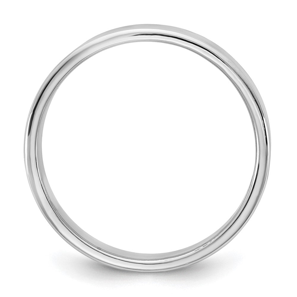 10K Weißgold 10Kw 4,5mm Leichter Flacher Ring Größe 6