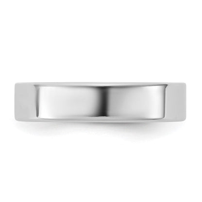 10K Weißgold 10Kw 4,5 mm leichter flacher Ring Größe 8,5