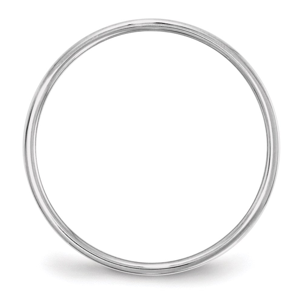 14k Weißgold 5 mm Ehering, flach und leicht