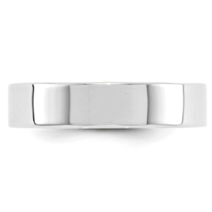 14k Weißgold 5 mm Ehering, flach und leicht