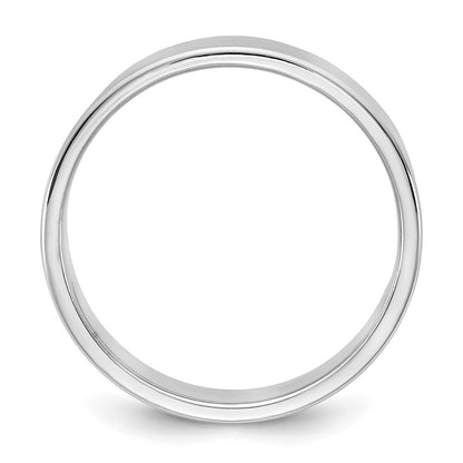 10K Weißgold 10Kw 5,5mm leichter flacher Ring, Größe 9,5