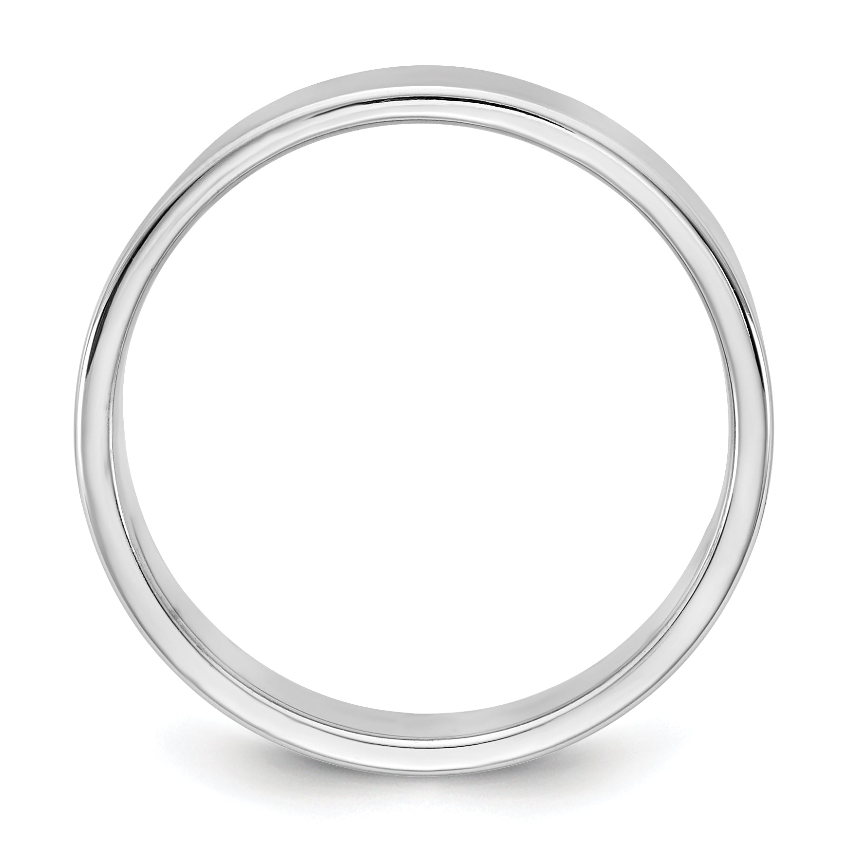 10K Weißgold 10Kw 5,5mm leichter flacher Ring, Größe 10,5