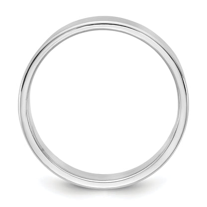 10K Weißgold 10Kw 5,5mm leichter flacher Ring, Größe 10,5