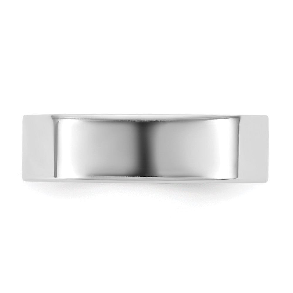 10K Weißgold 10Kw 5,5 mm Leichtgewicht Flacher Ring Größe 4,5